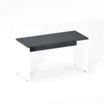 Mesa Gerência Pé Painel P25 Pandin 134 Cm Grafito e Branco