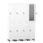 Roupeiro de Aço 4 Vãos 8 Portas Com Fechadura Pandin 1