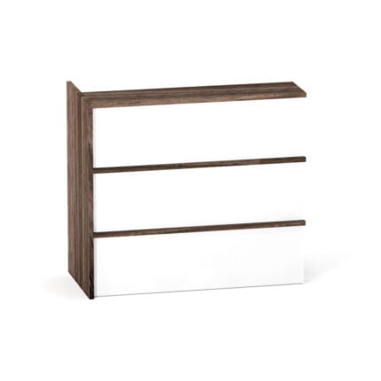 Complemento Balcao de Atendimento P25 Pandin 125 Cm Walnut e Branco