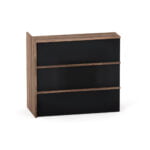 Complemento Balcao de Atendimento P25 Pandin 125 Cm Walnut e Preto