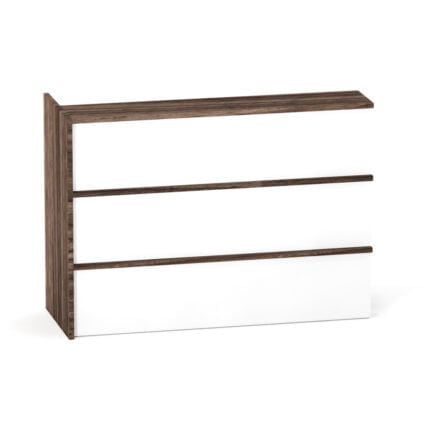 Complemento Balcao de Atendimento P25 Pandin 155 Cm Walnut e Branco