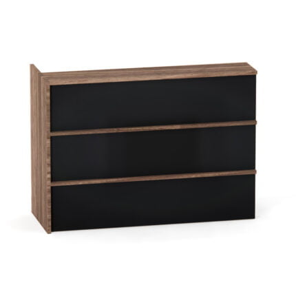 Complemento Balcao de Atendimento P25 Pandin 155 Cm Walnut e Preto