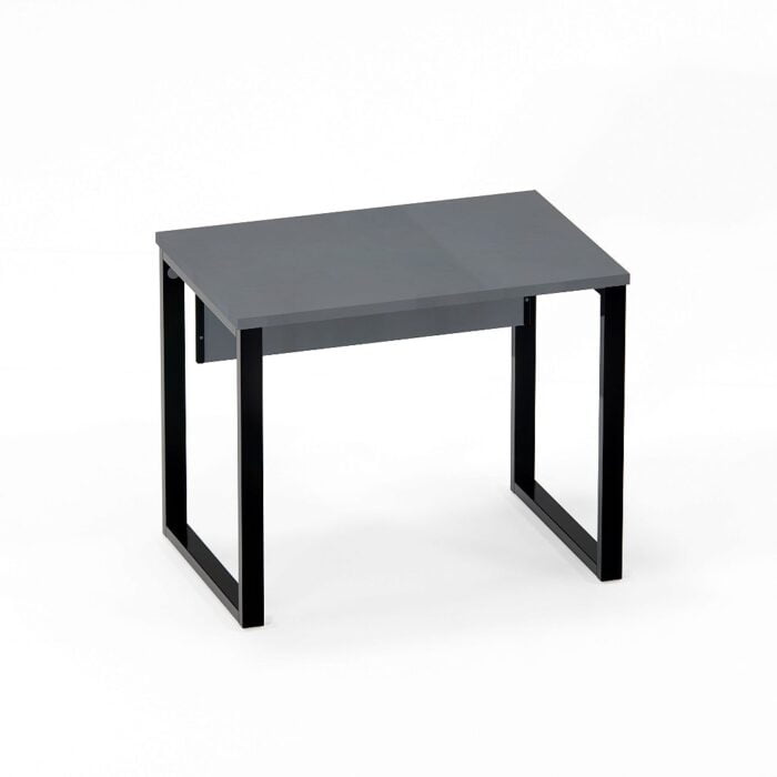 Mesa Auxiliar Tubular P25 Pandin 90 Cm Grafito e Preto