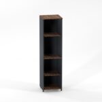 Torre Nicho De Madeira Sem Porta P25 Pandin 160 Cm Walnut e Grafito