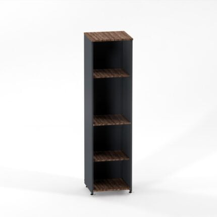 Torre Nicho De Madeira Sem Porta P25 Pandin 160 Cm Walnut e Grafito