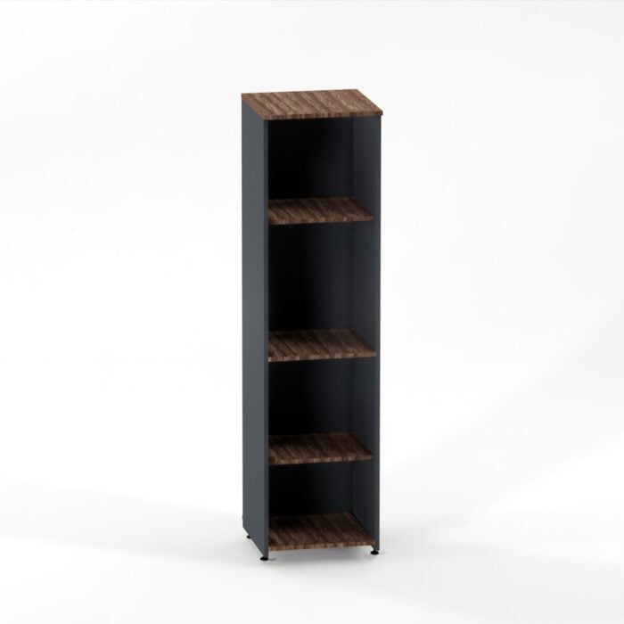 Torre Nicho De Madeira Sem Porta P25 Pandin 160 Cm Walnut e Grafito