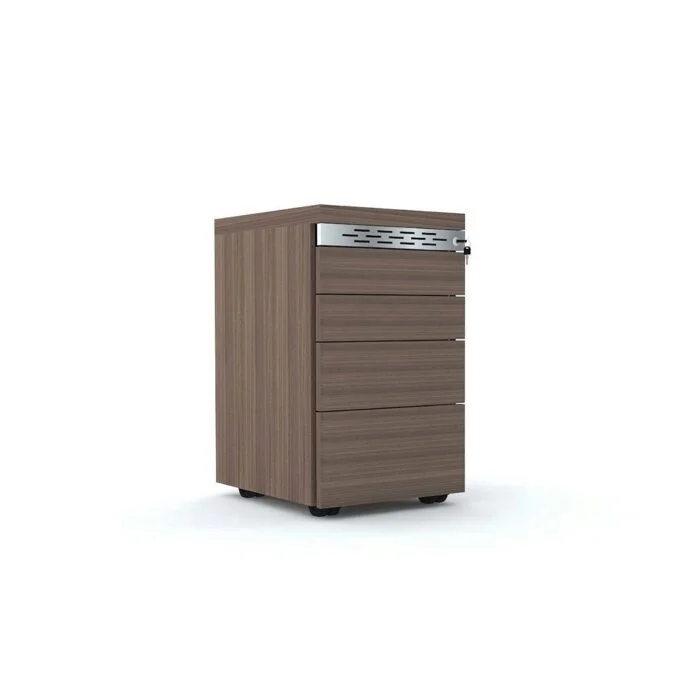 Gaveteiro Volante Com 04 Gavetas PE 50 Pandin Walnut