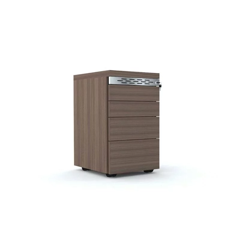 Gaveteiro Volante Com 04 Gavetas PE 50 Pandin Walnut
