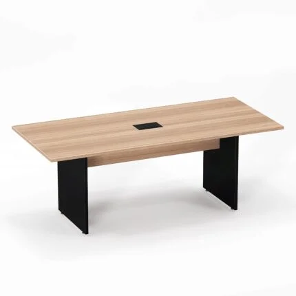 Mesa de Reunião Retangular com Power Box Pé Painel P25 Pandin 2