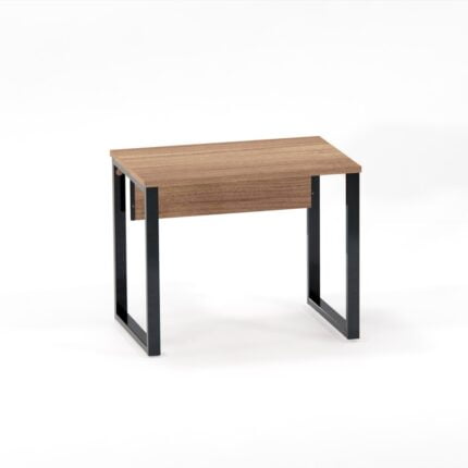 Mesa Auxiliar Tubular P25 Pandin 90 Cm Noce Naturale e Grafito