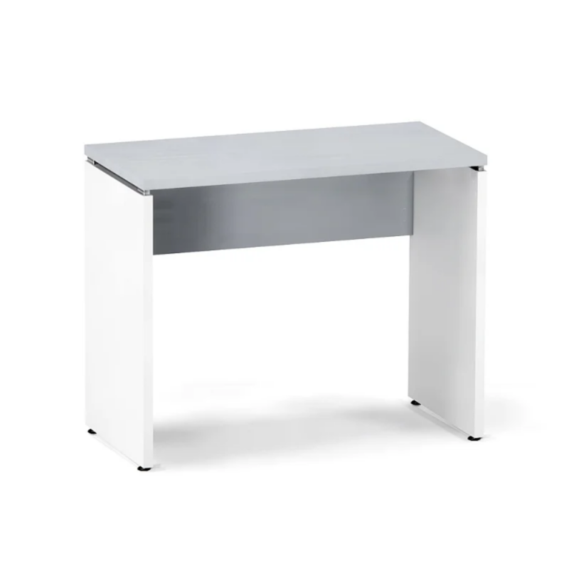 Mesa Auxiliar Pé Painel P25 Pandin 90 Cm Cinza e Branco