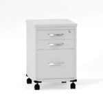 Gaveteiro Volante 03 Gavetas P25 Pandin 63 Cm Cinza Cristal