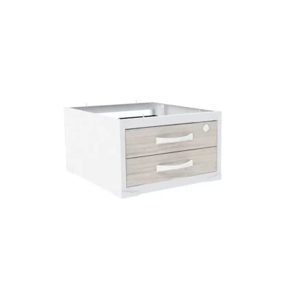 Gaveteiro Aéreo 02 Gavetas Tubolar P25 Pandin Casablanca e Branco