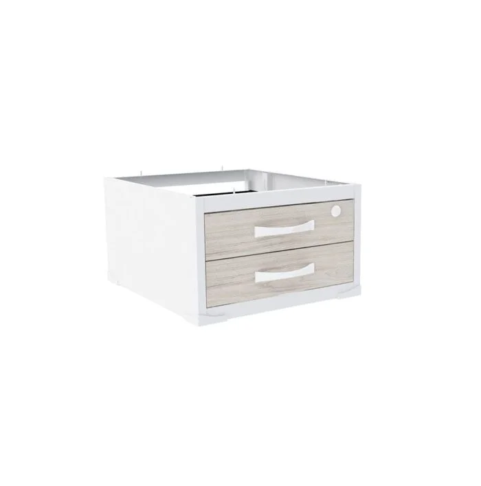Gaveteiro Aéreo 02 Gavetas Tubolar P25 Pandin Casablanca e Branco