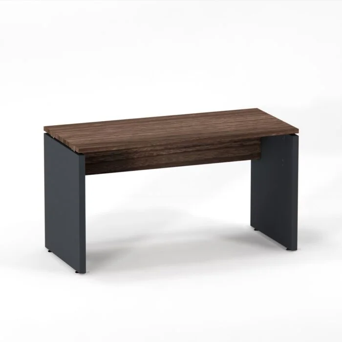 Mesa Gerência Pé Painel P25 Pandin 134 Cm Walnut e Grafito