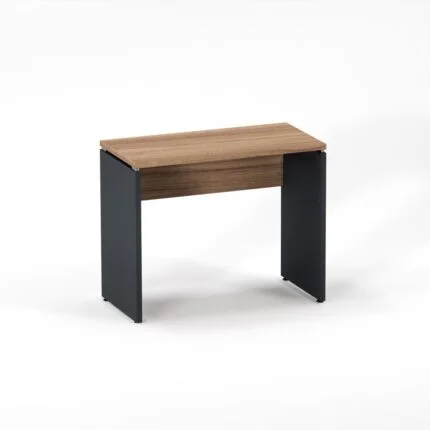 Mesa Auxiliar Pé Painel P25 Pandin 90 Cm Noce Naturale e Grafito