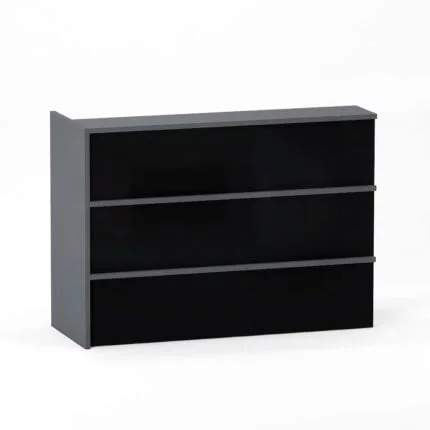 Complemento Balcao de Atendimento P25 Pandin 155 Cm Grafito e Preto