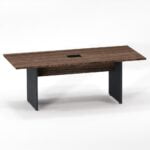 Mesa de Reunião Retangular com Power Box Pé Painel P25 Pandin 2