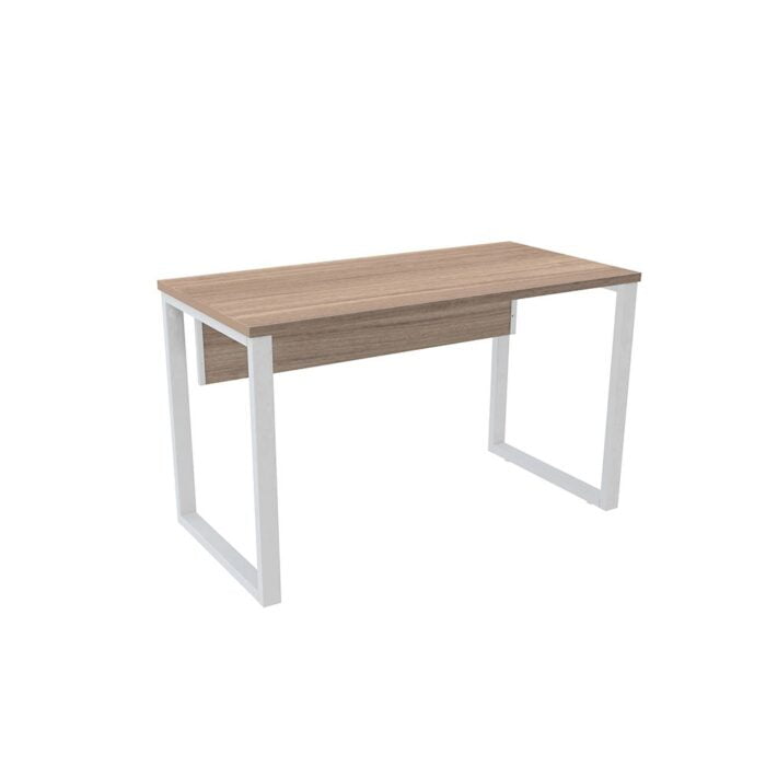 Mesa Auxiliar Tubular P25 Pandin 90 Cm Noce Naturale e Branco