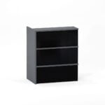 Complemento Balcao de Atendimento P25 Pandin 95 Cm Grafito e Preto