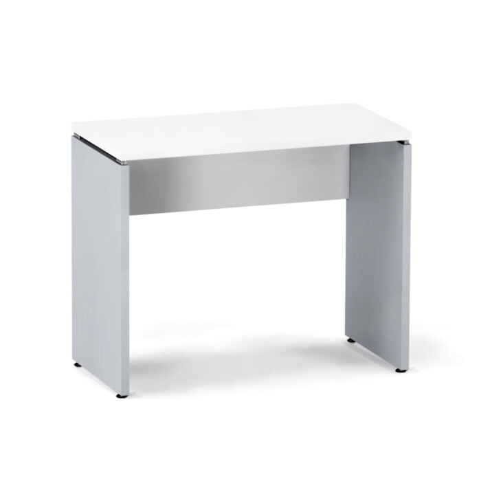 Mesa Gerência Pé Painel P25 Pandin 134 Cm Branco e Cinza