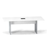 Mesa de Reunião Retangular com Power Box Pé Painel P25 Pandin 2