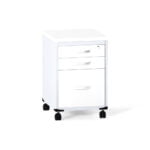 Gaveteiro Volante 03 Gavetas P25 Pandin 63 Cm Branco e Cinza