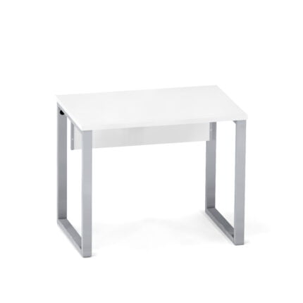 Mesa Auxiliar Tubular P25 Pandin 90 Cm Branco e Cinza