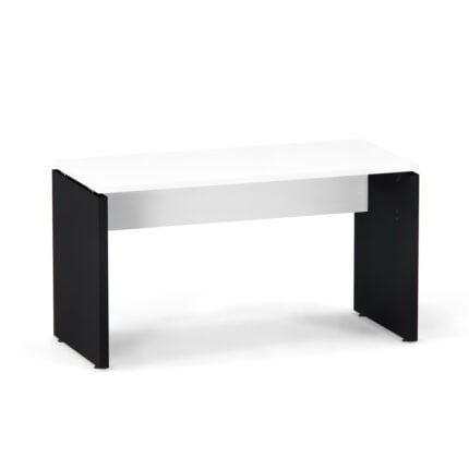 Mesa Gerência Pé Painel P25 Pandin 134 Cm Branco e Preto