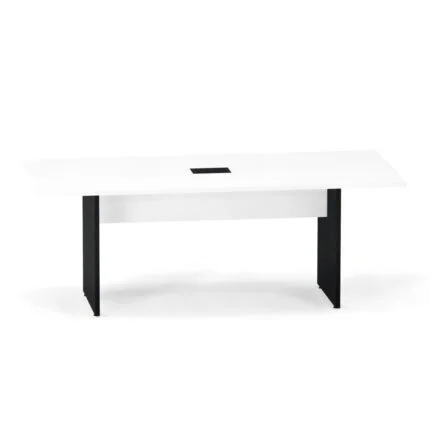 Mesa de Reunião Retangular com Power Box Pé Painel P25 Pandin 2