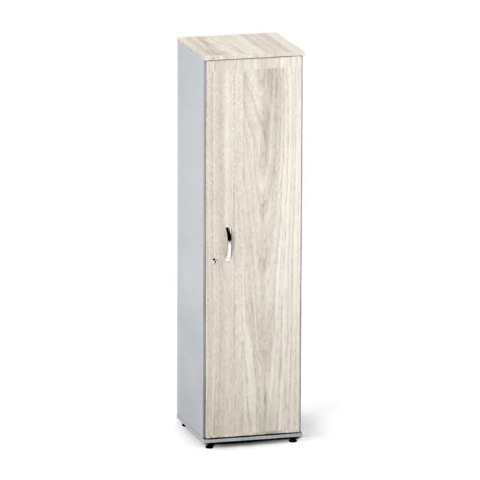 Torre Nicho De Madeira Com Porta P25 Pandin 160 Cm Casablanca e Cinza