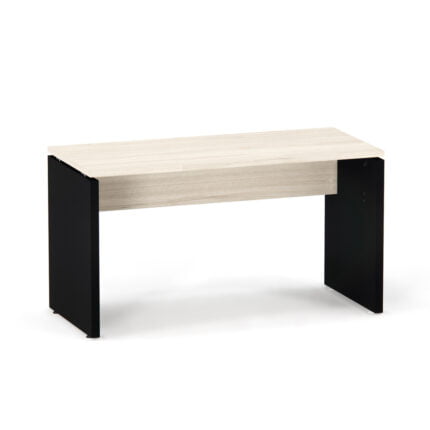 Mesa Gerência Pé Painel P25 Pandin 134 Cm Casablanca e Preto