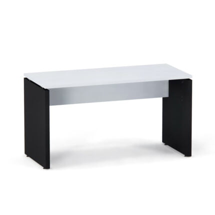 Mesa Gerência Pé Painel P25 Pandin 134 Cm Cinza e Preto