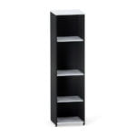 Torre Nicho De Madeira Sem Porta P25 Pandin 160 Cm Cinza e Preto