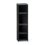 Torre Nicho De Madeira Sem Porta P25 Pandin 160 Cm Grafito e Preto