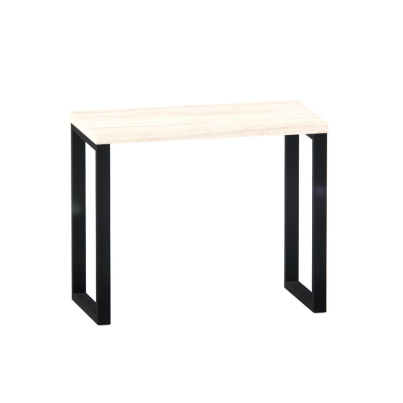 Mesa Auxiliar Tubolar PE 40 Pandin 90 x 45 Cm Casablanca e Preto