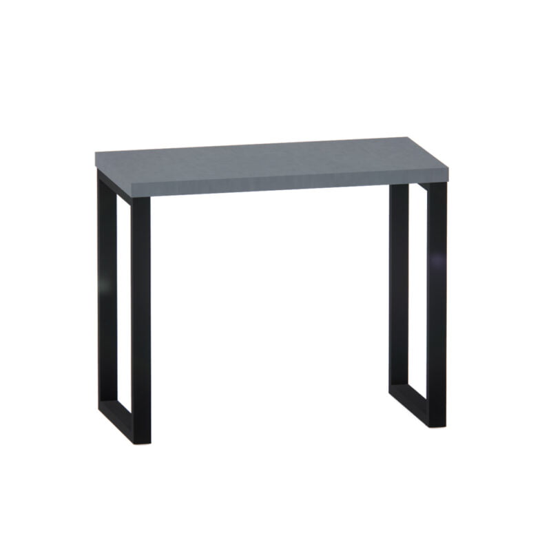 Mesa Auxiliar Tubolar PE 40 Pandin 90 x 45 Cm Grafito e Preto