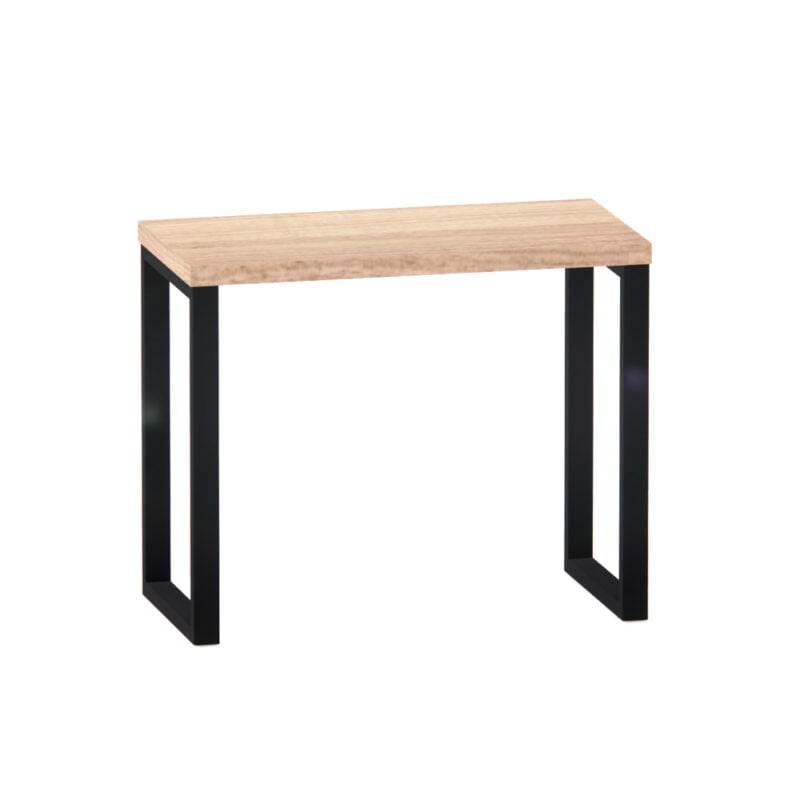 Mesa Auxiliar Tubolar PE 40 Pandin 90 x 45 Cm Noce Naturale e Preto