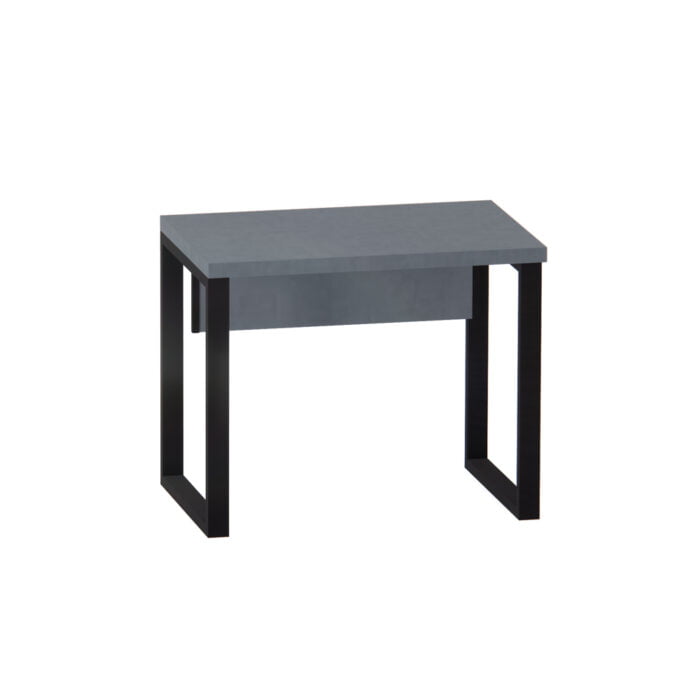 Mesa Auxiliar Tubolar PE 40 Pandin 90 Cm Grafito e Preto