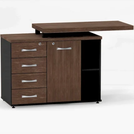 Mesa Complemento Com Armário Aparador P40 Pandin | Martex Office