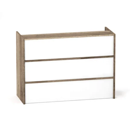 Balcao de Atendimento P25 Pandin 155 Cm Noce Naturale e Branco