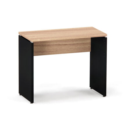 Mesa Auxiliar Pé Painel P25 Pandin 90 Cm Noce Naturale e Preto