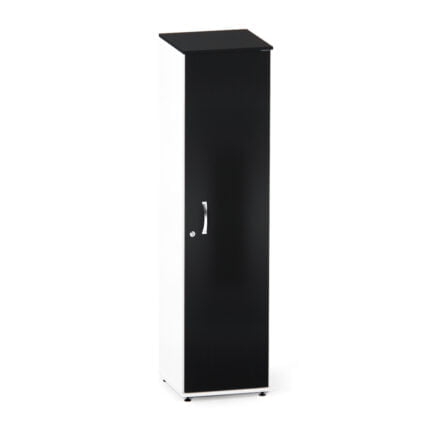 Torre Nicho De Madeira Com Porta P25 Pandin 160 Cm Preto e Branco