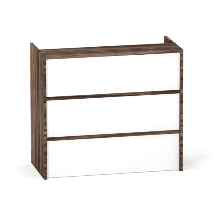 Balcao de Atendimento P25 Pandin 125 Cm Walnut e Branco