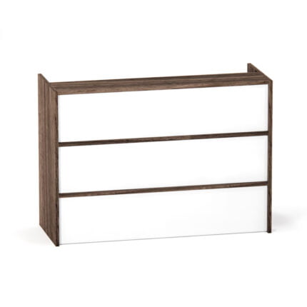 Balcao de Atendimento P25 Pandin 155 Cm Walnut e Branco