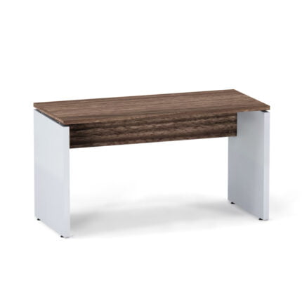 Mesa Gerência Pé Painel P25 Pandin 134 Cm Walnut e Cinza