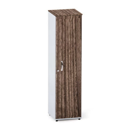 Torre Nicho De Madeira Com Porta P25 Pandin 160 Cm Walnut e Cinza