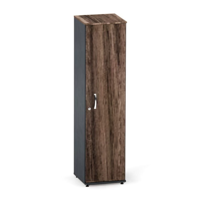 Torre Nicho De Madeira Com Porta P25 Pandin 160 Cm Walnut e Grafito