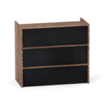 Balcao de Atendimento P25 Pandin 125 Cm Walnut e Preto