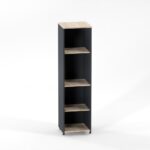 Torre Nicho De Madeira Sem Porta P25 Pandin 160 Cm Casablanca e Grafito